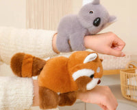 Cuddly Animal Slap Snap Wrap Wristband Bracelet Bunny Koala Raccoon Turtle Hippo Plush Hand Ring Wristband Toys Funny Gift