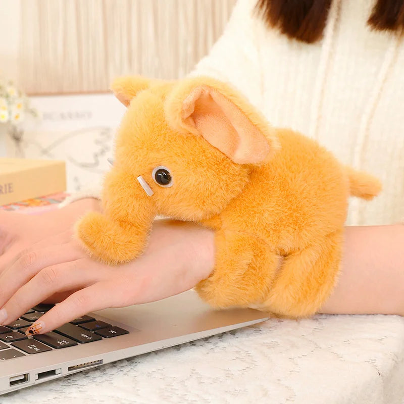 Cuddly Animal Slap Snap Wrap Wristband Bracelet Bunny Koala Raccoon Turtle Hippo Plush Hand Ring Wristband Toys Funny Gift